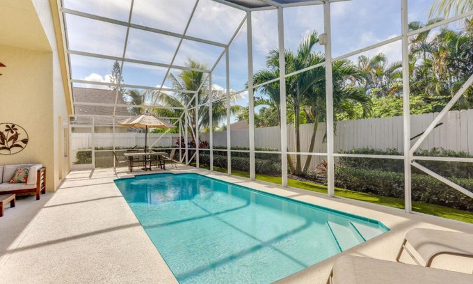North Palm Beach Heights House | Modern Jupiter Retreat with Pool and Lanai, Rated 10/10