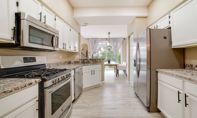 Forestview House | Modern Lombard Townhome with Inviting Pond View & Spa
