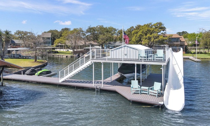 Granite Shoals House | SlideAway Cove: Waterfront Home with Waterslide, Nonstop Fun & Boat Lift!