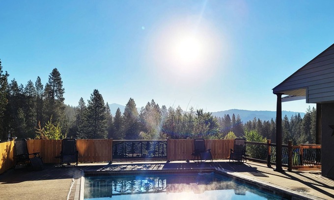Garden Valley Cabin | Experience Snow Springs Pool House with Private Heated Pool