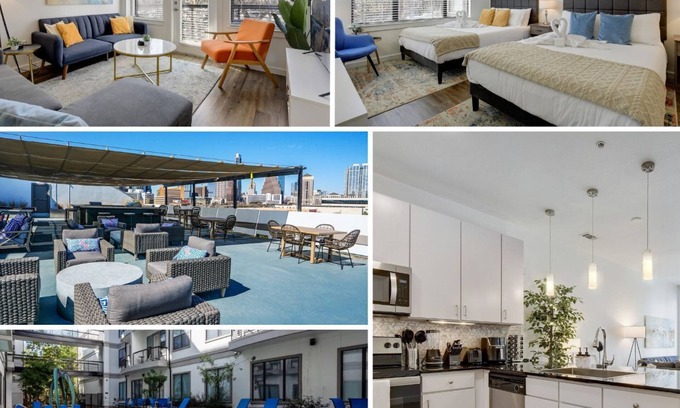 Bouldin Apartment | SoCo Urban Paradise: Prime Location with Pool & Rooftop