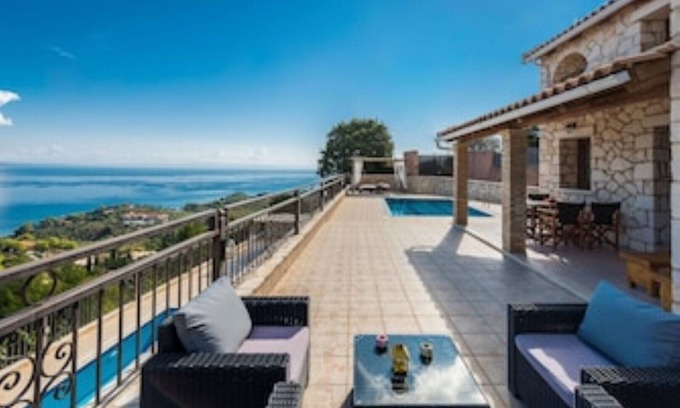 Xirokastello Villa | Elegant Socrates Villa with Sea View & Private Pool