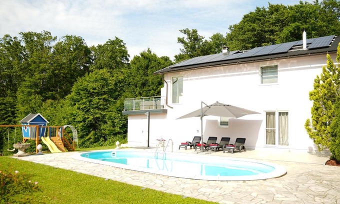 Slovenska Bistrica Apartment | Idyllic Sofia Holiday Haven with Pool and Ocean Views