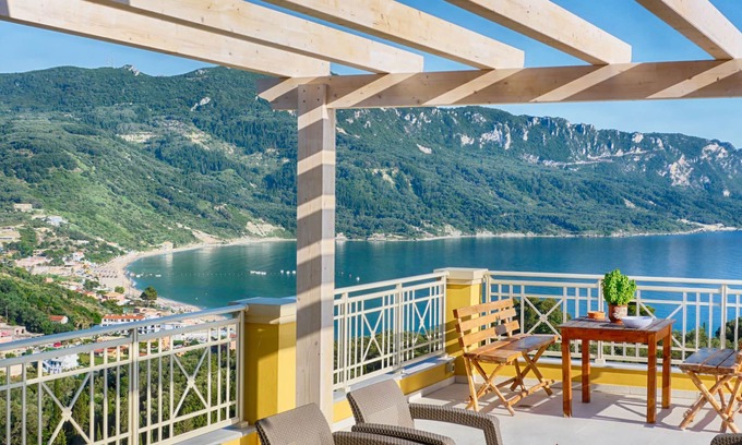 Termenades Apartment | Sofia Penthouse Apartment - Panoramic sea views over the entire bay of