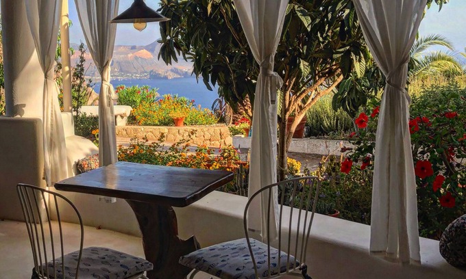 Lipari Apartment | Scenic Sol Ponente Studio with Ocean and Volcano Views