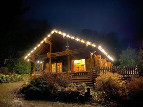 Aymestrey Apartment | Exceptional Oak Log Cabin with Private Hot Tub Awaits