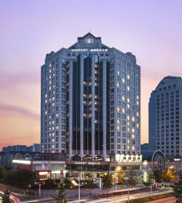 Jinzhou District Apartment | Elegant Somerset Grand Central Dalian with Pool & Hot Tub