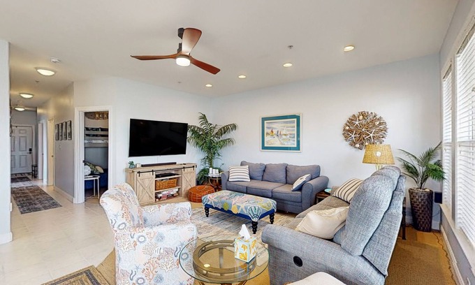 Indian Beach Condo | Relaxing Sound Side Condo with Sunset Views & Pool Access