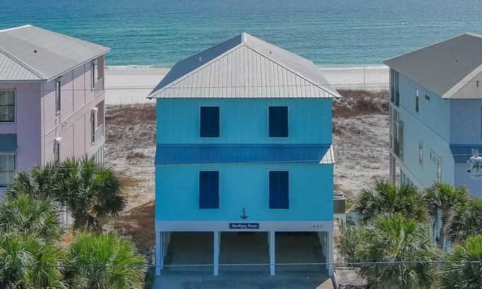 Gulf Shores House | Beachfront Family Home 'Southern Grace' with Free Activities