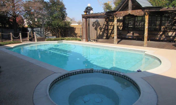 Rowlett House | Inviting Rowlett Getaway with Private Pool and Spa