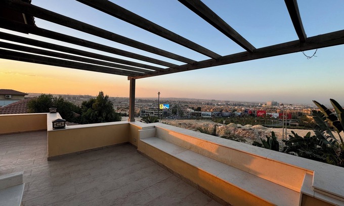 6th of October City Villa | Spacious 5-bedroom uphill villa with WiFi, AC in delightful Palm Hills district
