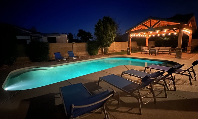 Stetson Hills State House | Desert Oasis Retreat: Pool, Spa & Golf with 2 Suites