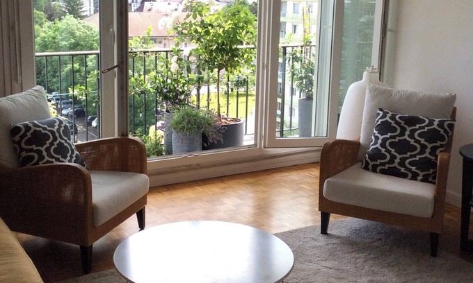 Ferney-Voltaire Apartment | Relaxing Apartment on Geneva-Ferney Border with Mountain Views