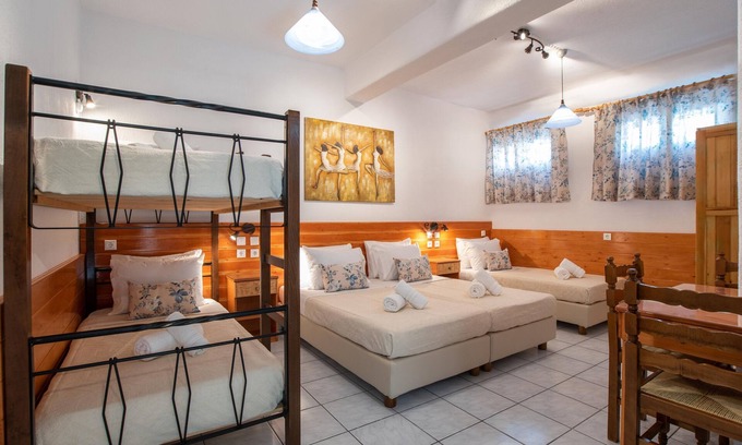 Paros Apartment | Guest Rated: 10/10 Oceanfront Room near Livadia Beach
