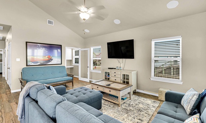 North Beach House | Oceanfront Gulf View Home with Enclosed Yard & Balconies