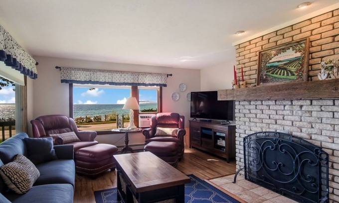 Omena House | Pet-Friendly Home Steps from the Beach in Omena