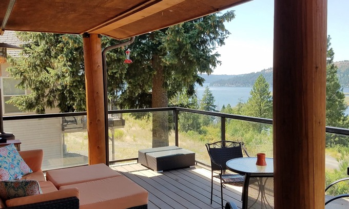 Harrison House | Experience Lake Views in a Cozy Log Home Retreat