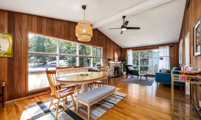 Miller Beach House | Beachside MCM Haven with Private Yard & Ocean Views