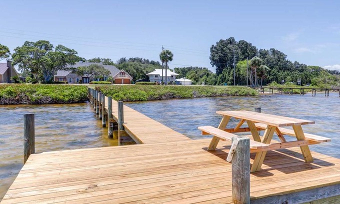Tropic House | Relaxing Merritt Island Retreat with Private Pool & Dock