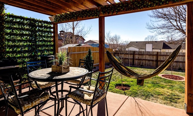 Security-Widefield House | Modern Mountain Retreat with Fire Pit & Spa Near Fort Carson