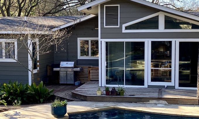 Westwood House | Modern Bohemian Retreat with Pool, Hot Tub & Nature Access