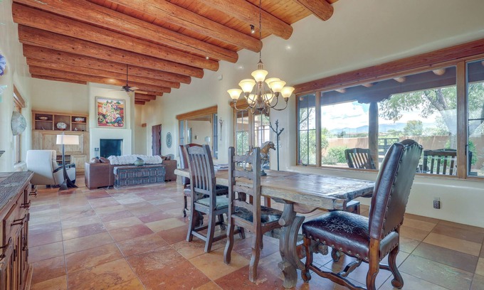 Santa Fe House | Pet-Friendly Santa Fe Retreat with Spa, 5 Miles to Town!