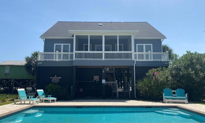 Edisto Island House | Exceptional Second Row Retreat with Private Pool & Ocean Views