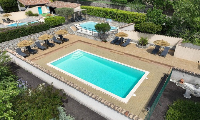 Joyeuse Other | Inviting Stone Cottage with Pools, Wifi & Playground