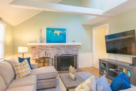 Marstons Mills House | Cozy Stone Fire Pit Retreat with Game Room & Pet Friendly