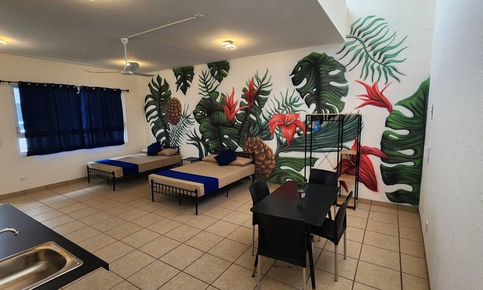 Centro Apartment | Spacious studio with 2 beds and WiFi, AC in fabulous Puerto Escondido