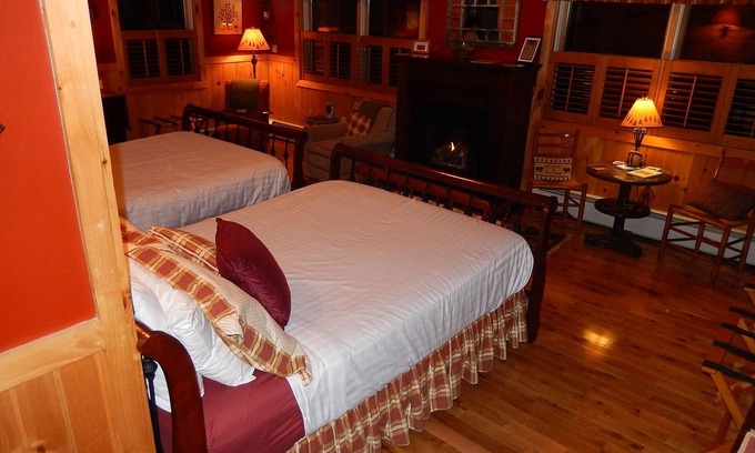 Saranac Lake Apartment | Cozy Suite with Fireplace at Adirondack Waterfront Inn