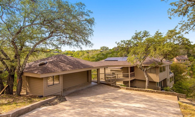 Spicewood House | Lakefront Retreat: Dog-Friendly Home with Pools & Deck