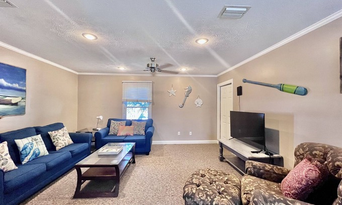 Gulf Lagoon Beach House | Cozy Townhome Steps from the Beach with Community Pool