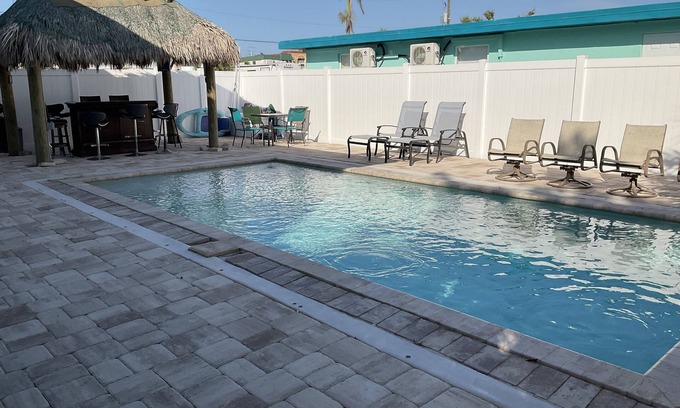 Fort Myers Beach House | Family-Friendly Duplex with Pool, Tiki Bar & Beach Access