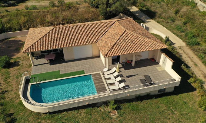 Sari-Solenzara Villa | Relaxing Villa with Private Heated Pool & Ocean View