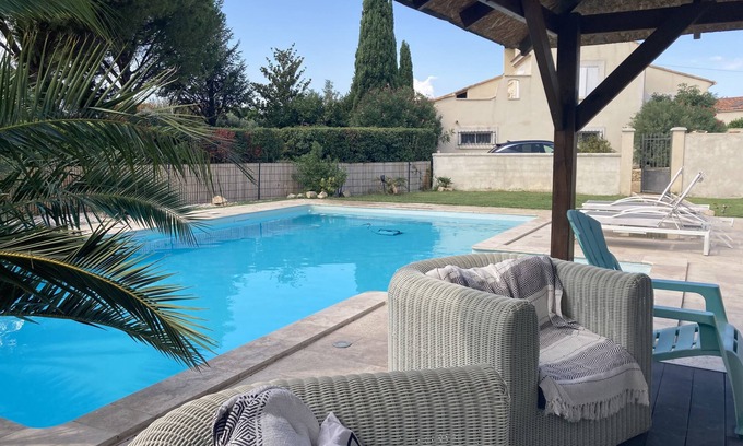 Sorgues House | Inviting Villa with Private Pool Near Avignon, 9.6/10 Rated