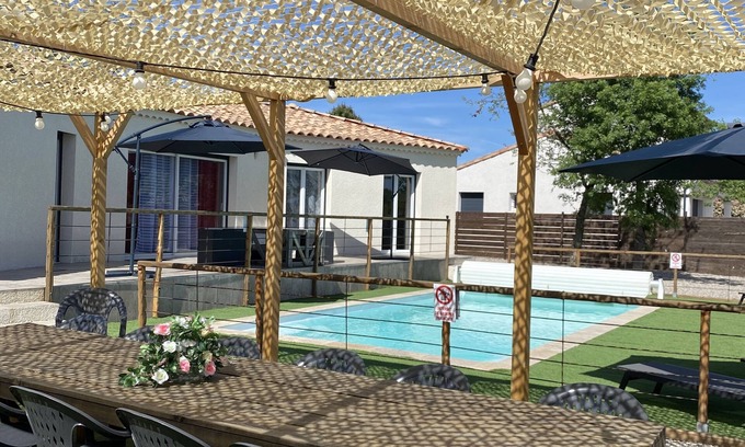 Ruoms Villa | Stunning Ardèche Villa with Private Heated Pool & Spa
