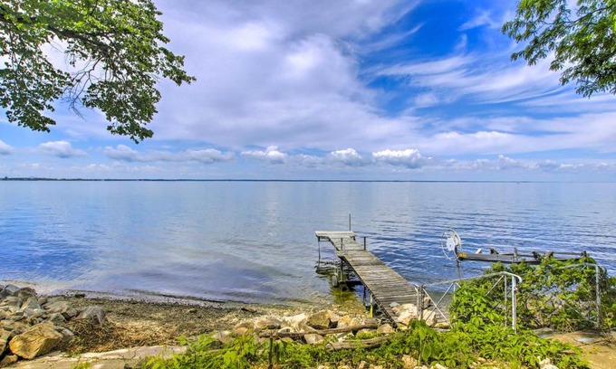 Green Bay House | Waterfront Retreat with Private Beach Near UW-Green Bay