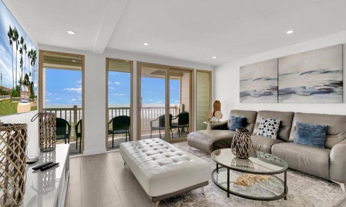 South Padre Island Apartment | Oceanfront Condo with Pool and Private Beach Access