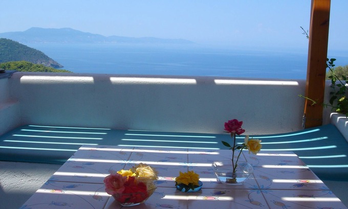 Votsi Villa | Unforgettable Seaview Villa with Spa and Pet-Friendly Perks