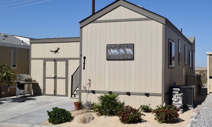 Desert Hot Springs Resort | Desert Tiny Home Retreat with Hot Springs & Scenic Views