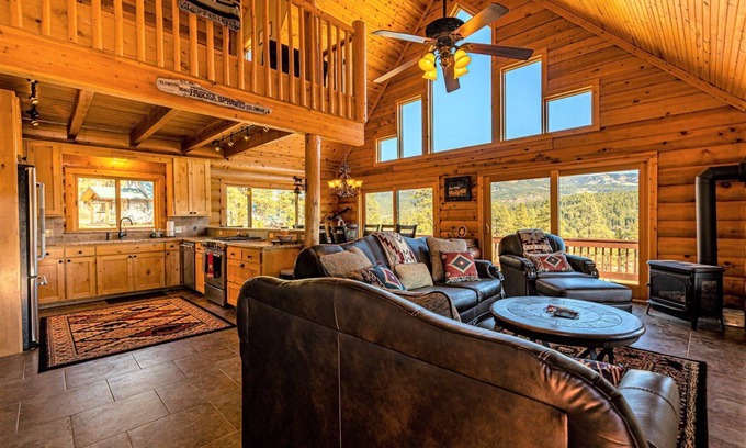 San Juan River Village Cabin | Scenic Retreat with Hot Tub & River Views near Wolf Creek