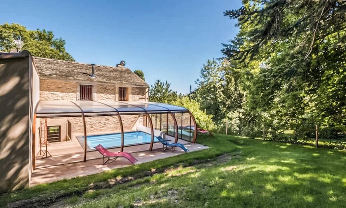 Fontiers-Cabardes House | Spend an unforgettable vacation in this large stone house with indoor pool.