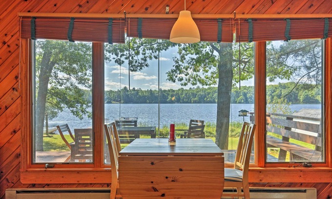 Iron River Cabin | Cozy Spider Lake Cabin: Deck, Sauna & Scenic Lake Views!