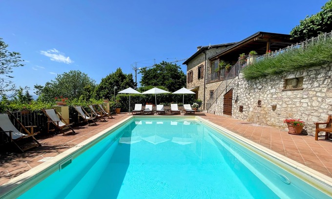 Strettura House | Discover Spoleto Splash: Cozy Cottage with Pool and WiFi