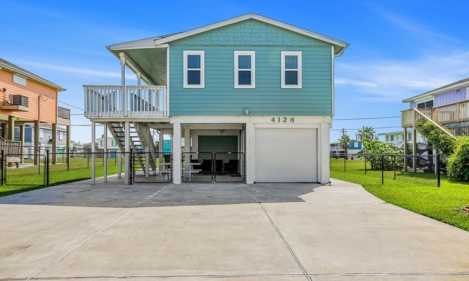 Galveston House | Idyllic Island Retreat with Pool, Tennis & Covered Patio