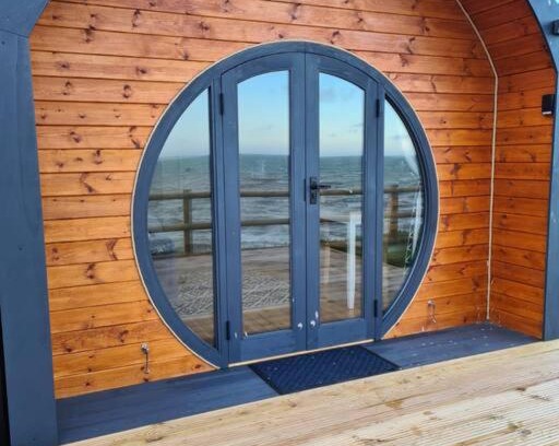 Isle of Thanet Ski Chalet | Oceanfront Spring Tide Cliff Top Glamping Pod with Views