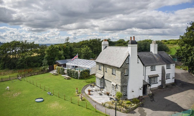 Turnchapel House | St Anne's House with Ocean Views & Private Pool Retreat