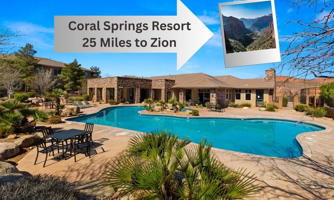 St. George Condo | St. George Gem: Pool, Hot Tub & Views Near Zion Basecamp
