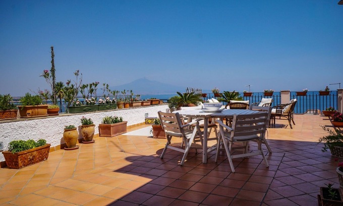 Costa Saracena-Castelluccio Villa | Enchanting Views of Etna Volcano with Private Beaches
